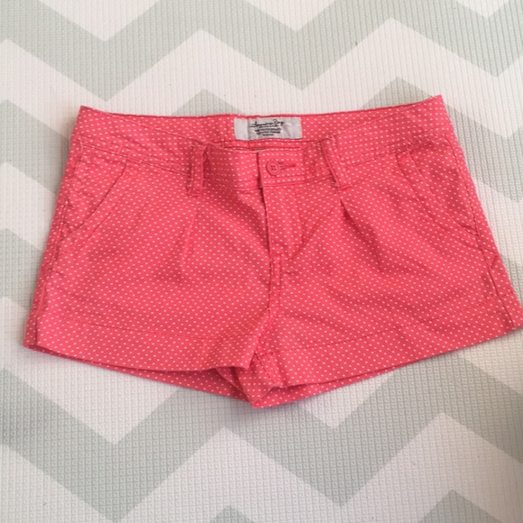 American Rag Pants - American Rag Coral Polka Dot Shorts